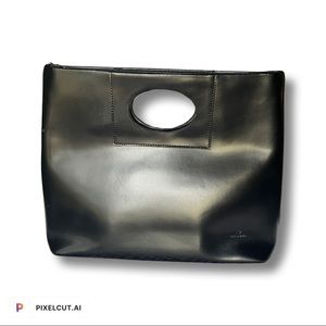 Daniel Amoda Italian Leather structured black purse